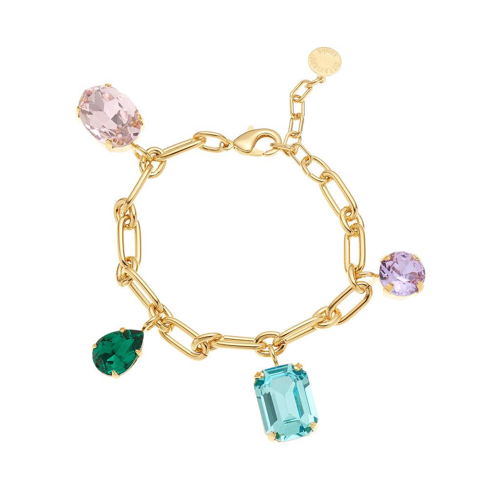 Ottaviani Bracciale dorato con cristalli