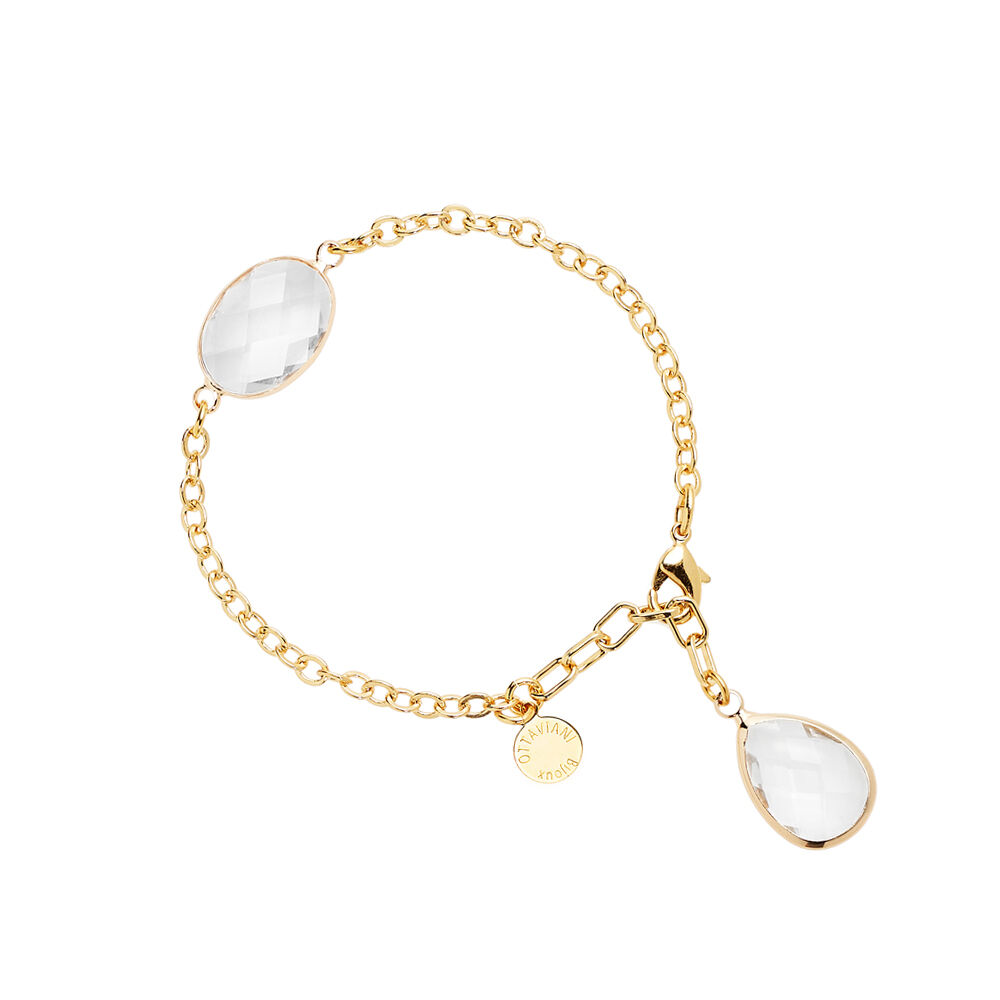 Ottaviani Bracciale dorato con cristalli