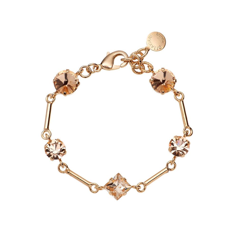 Ottaviani Bracciale dorato con cristalli