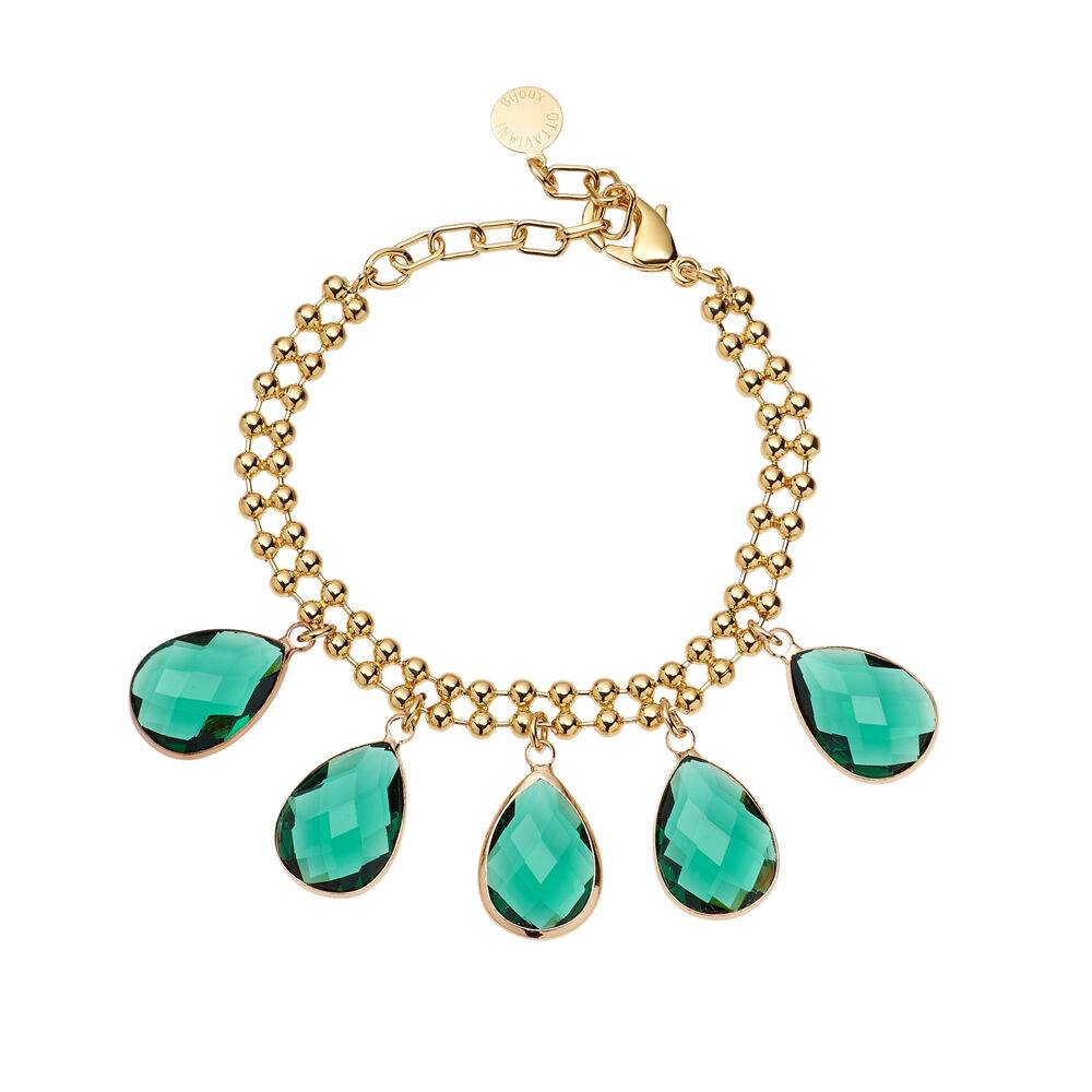 Ottaviani Bracciale dorato con cristalli