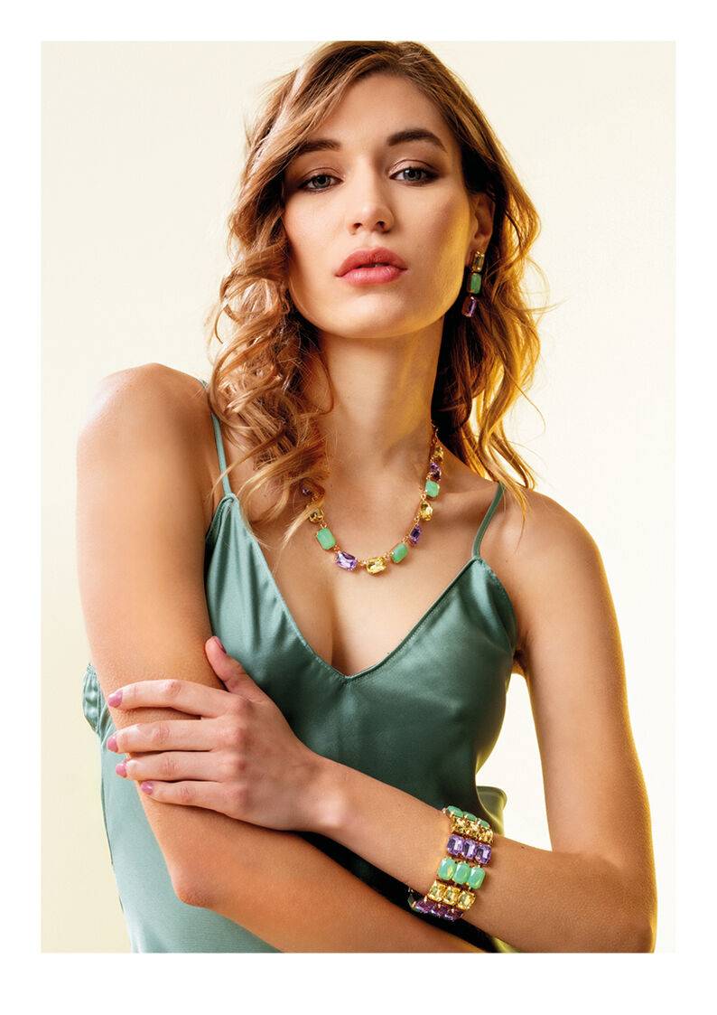 Ottaviani Bracciale Dorato Con Cristalli