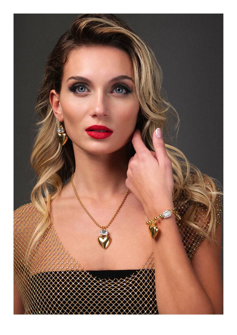 Ottaviani Bracciale Dorato Con Cristallo