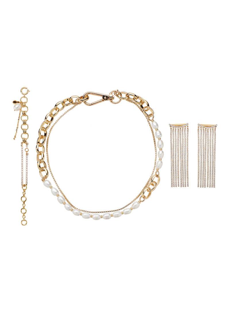 Ottaviani Bracciale Dorato Con Perle