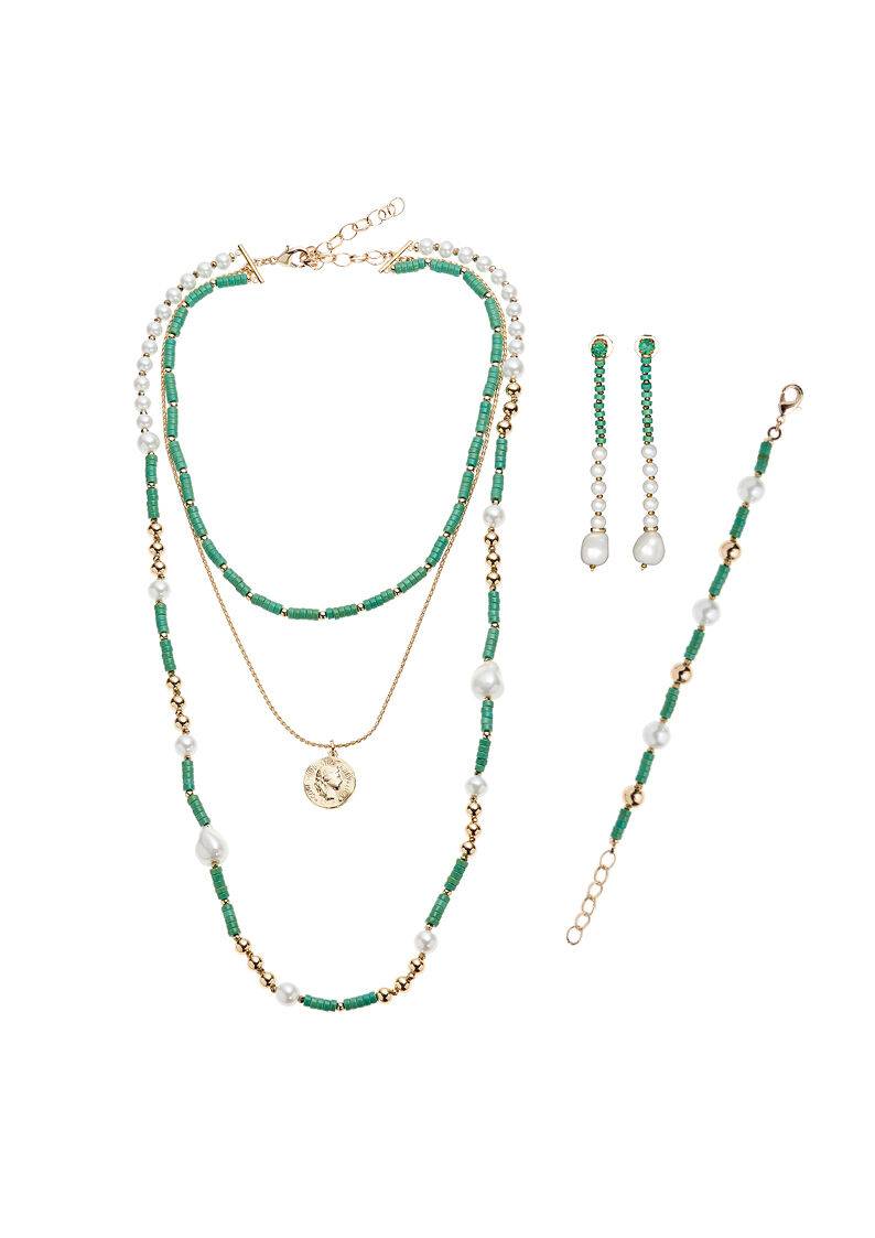 Ottaviani Bracciale Dorato Con Perline E Perle