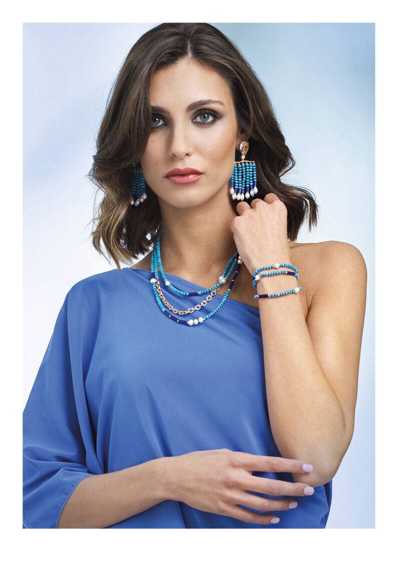 Ottaviani Bracciale Dorato Con Perline E Perle