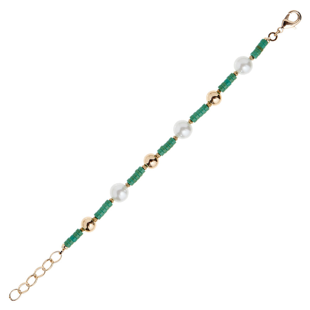 Ottaviani Bracciale dorato con perline e perle