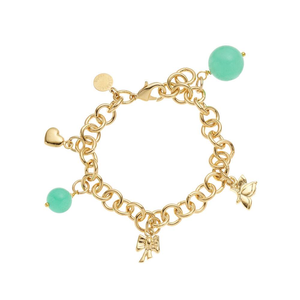 Ottaviani Bracciale dorato con resine