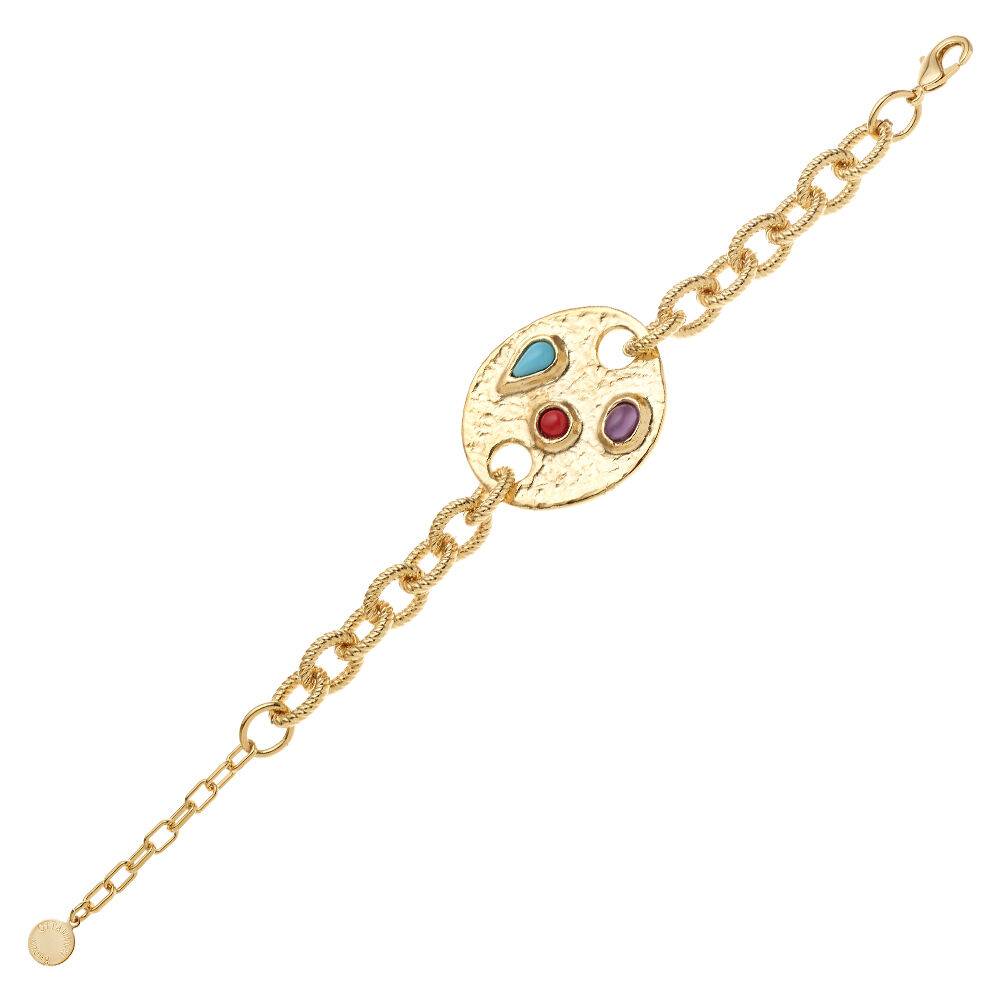 Ottaviani Bracciale dorato con resine
