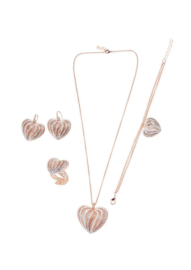 Ottaviani Bracciale In Bronzo Con Glitter Argento