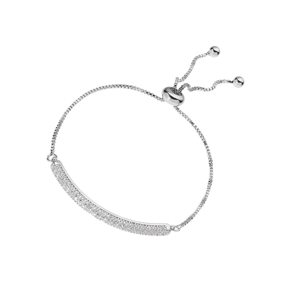 Ottaviani Bracciale rodiato con cubic zirconia