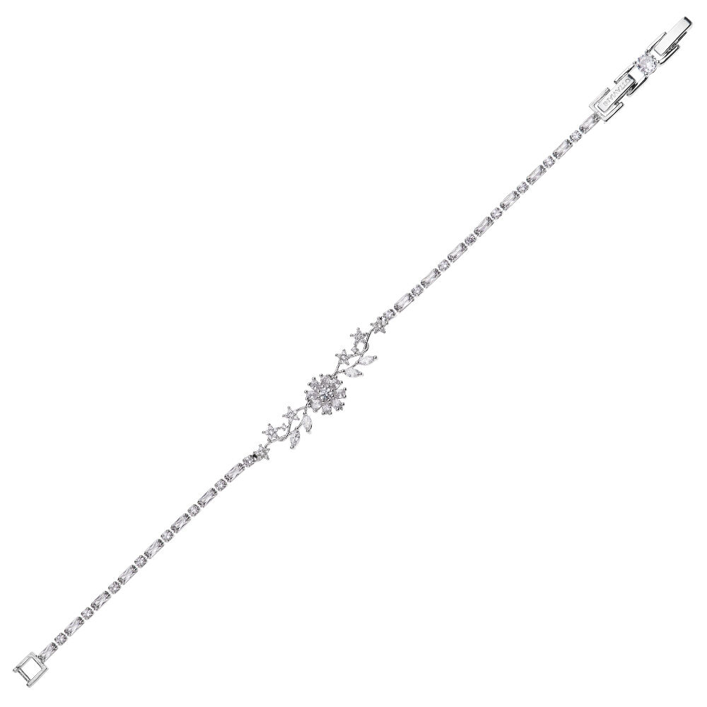 Ottaviani Bracciale rodiato con cubic zirconia