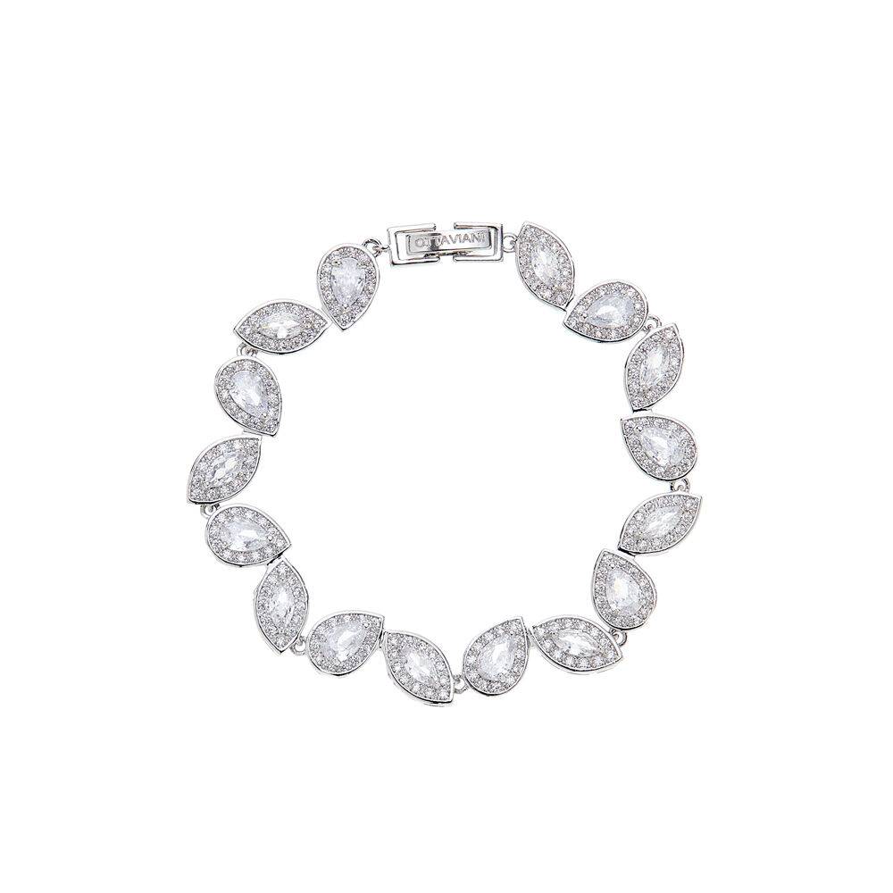 Ottaviani Bracciale rodiato con cubic zirconia