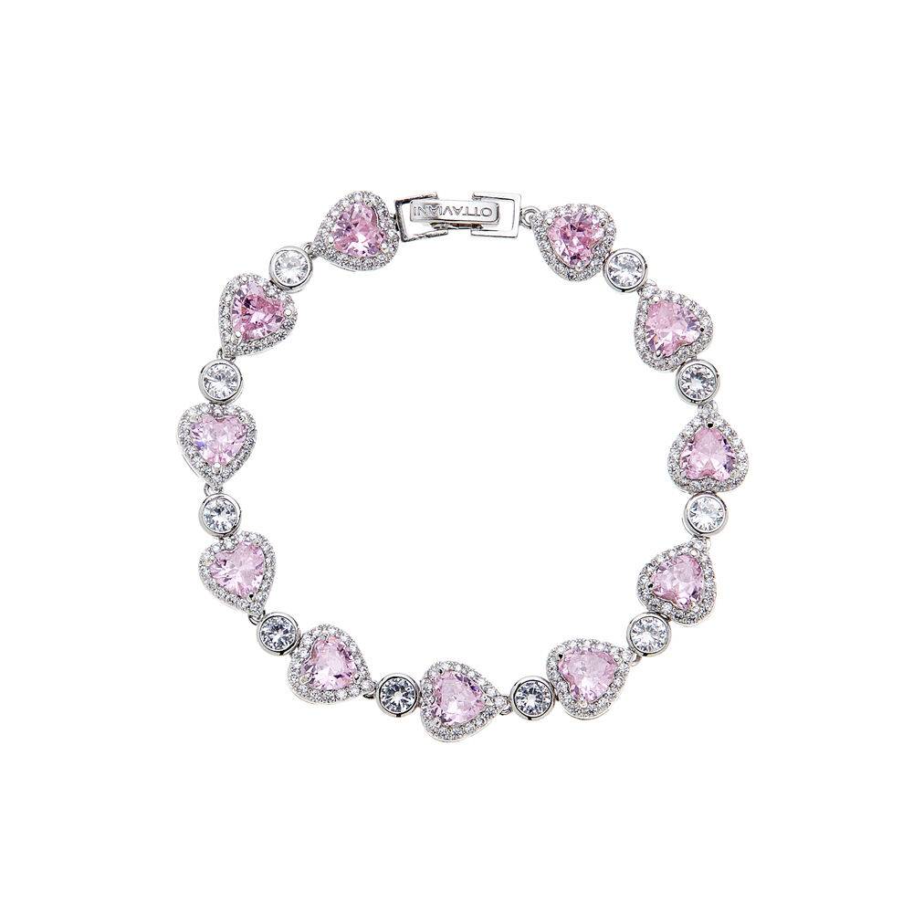 Ottaviani Bracciale rodiato con cubic zirconia