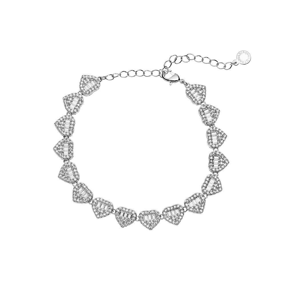 Ottaviani Bracciale rodiato con cubic zirconia