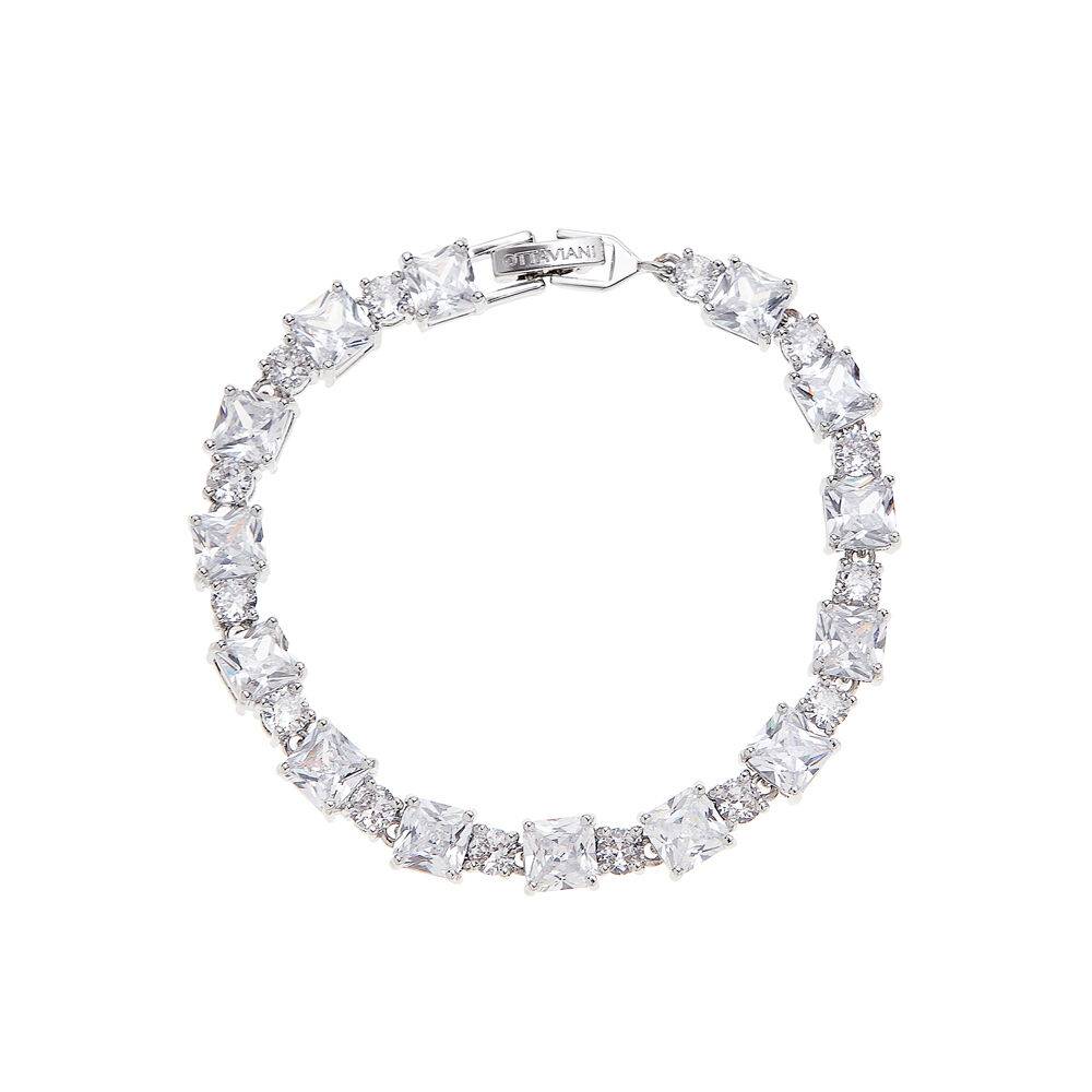 Ottaviani Bracciale rodiato con cubic zirconia