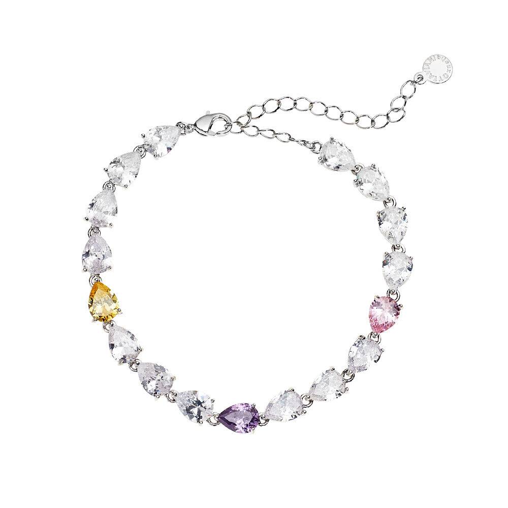 Ottaviani Bracciale rodiato con zirconi