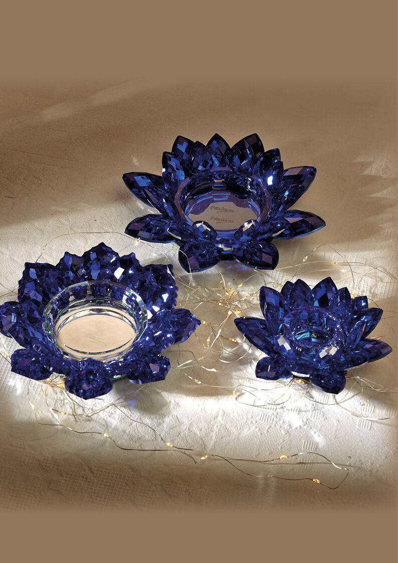 Ottaviani Candeliere "fiore Di Cristallo Blu"