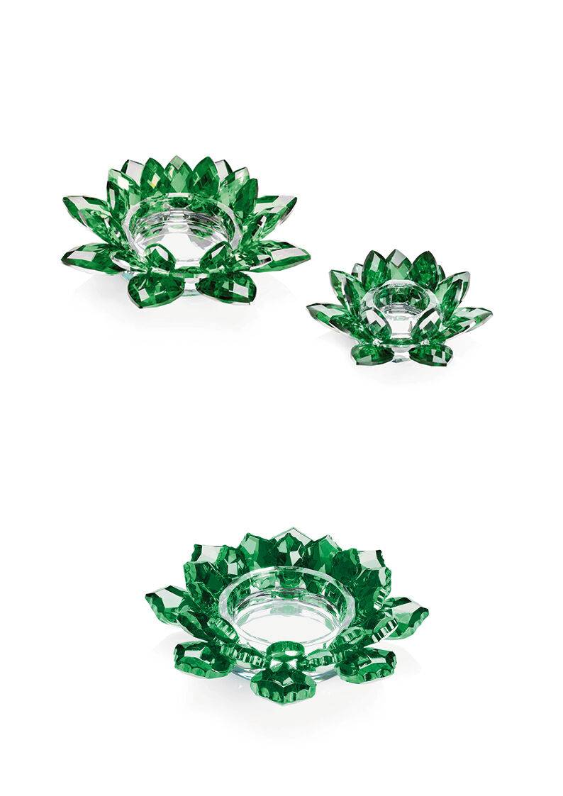 Ottaviani Candeliere "fiore Di Cristallo Verde"