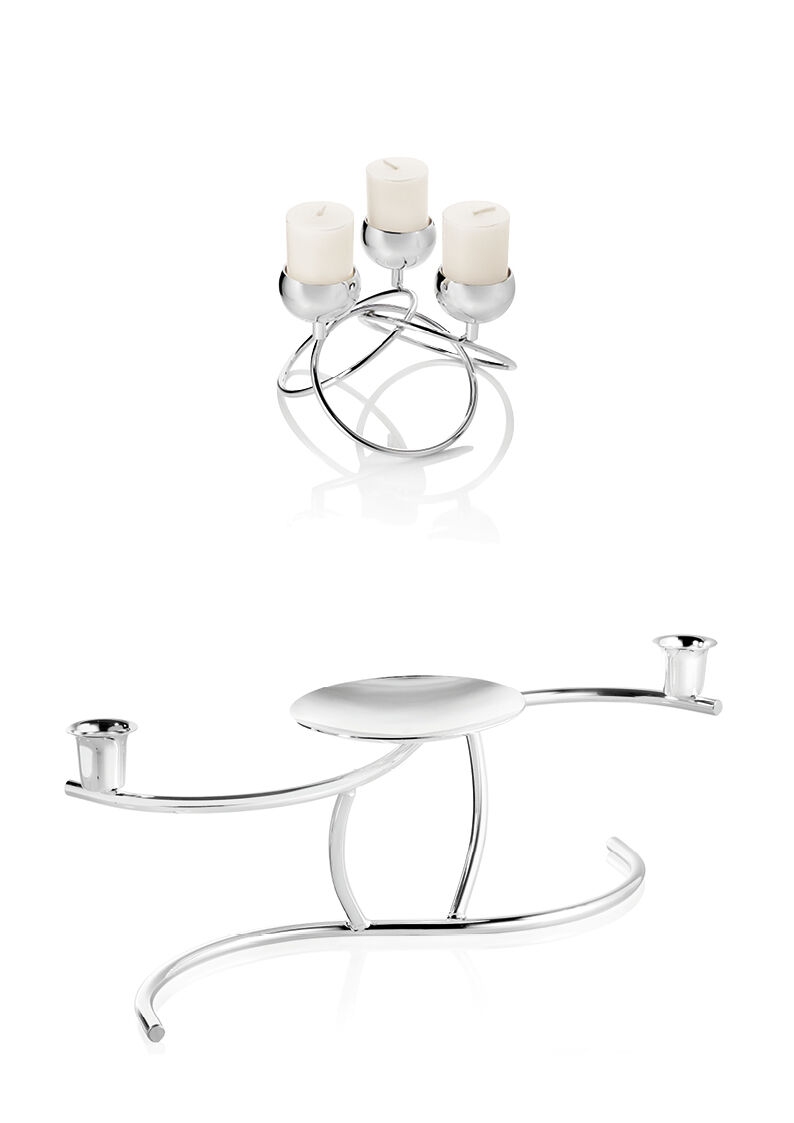 Ottaviani Candeliere In Metallo A 3 Fiamme