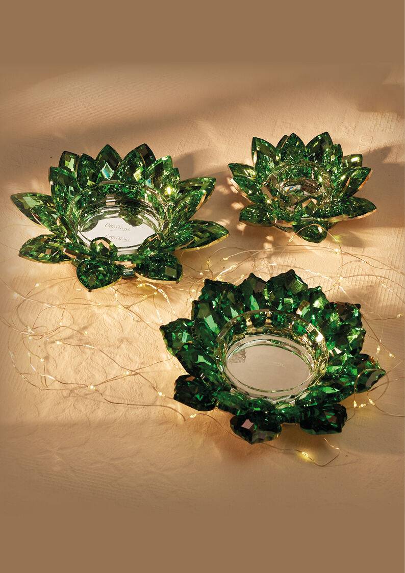 Ottaviani Candeliere "stella Di Cristallo Verde"