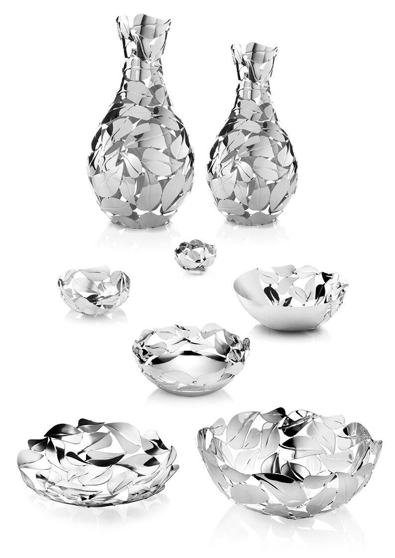 Ottaviani Centrotavola"foglie" Diam.cm.19 H.cm. 9