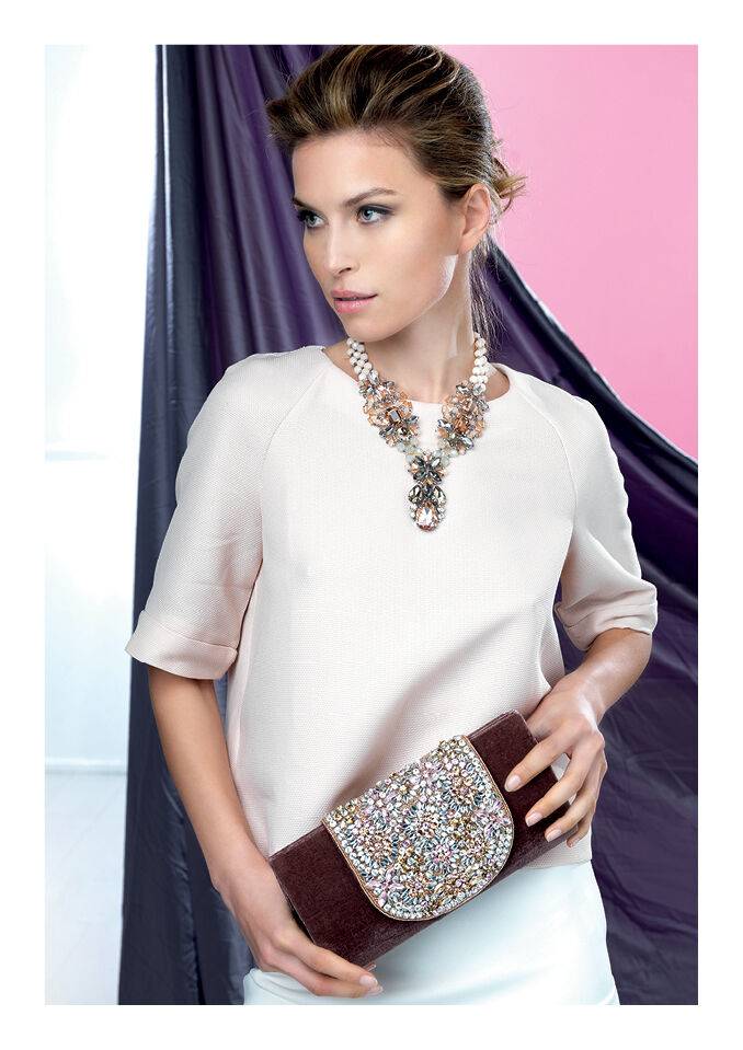 Ottaviani Clutch Con Cristalli,perline E Strass