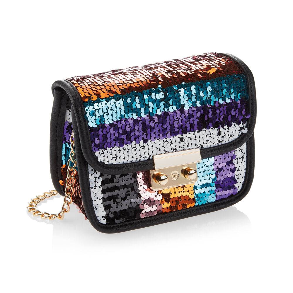 Ottaviani Clutch con paillettes multicolor