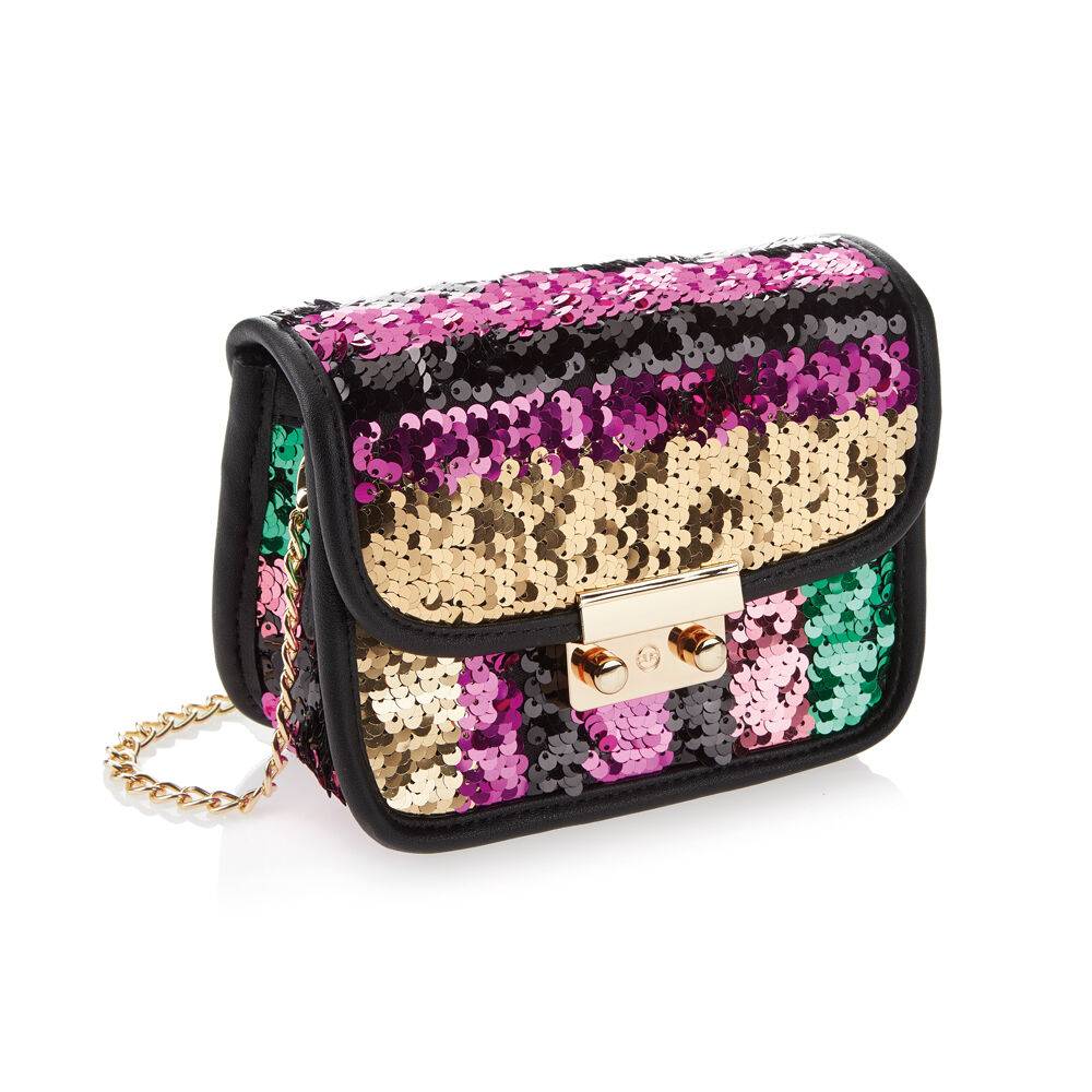 Ottaviani Clutch con paillettes multicolor