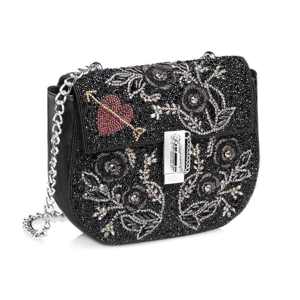 Ottaviani Clutch con perline,cristalli e strass