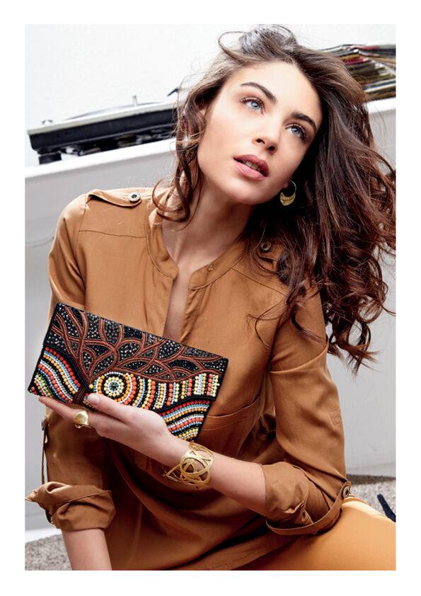 Ottaviani Clutch Con Perline,cristalli E Strass