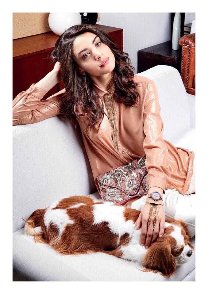 Ottaviani Clutch Con Perline,cristalli E Strass