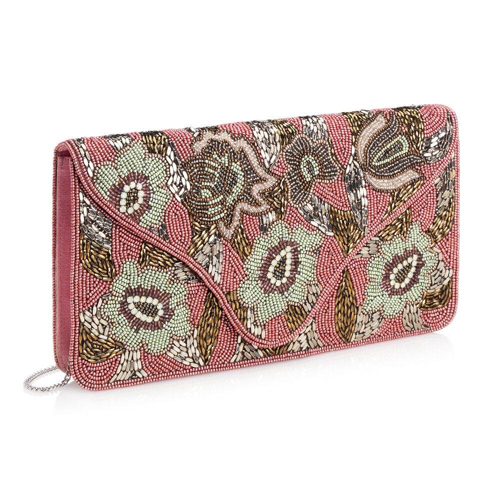 Ottaviani Clutch con perline,cristalli e strass