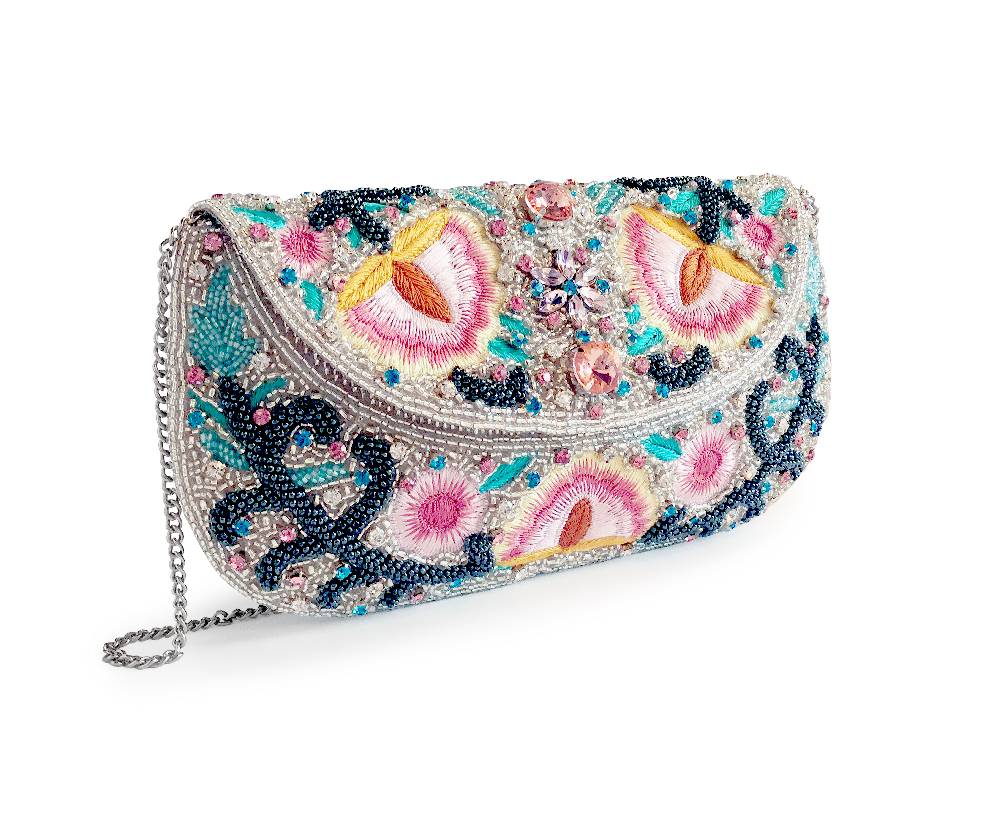 Ottaviani Clutch con perline,cristalli e strass