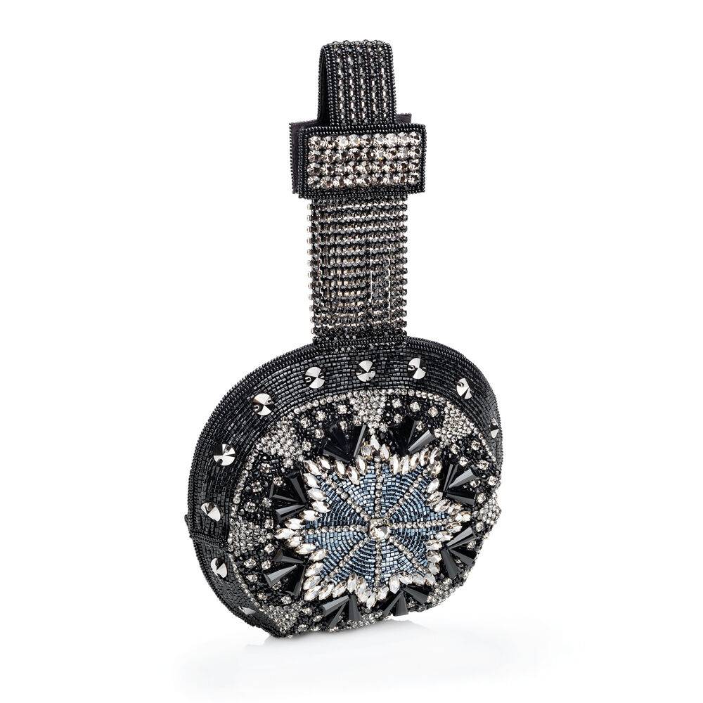 Ottaviani Clutch con perline,cristalli e strass