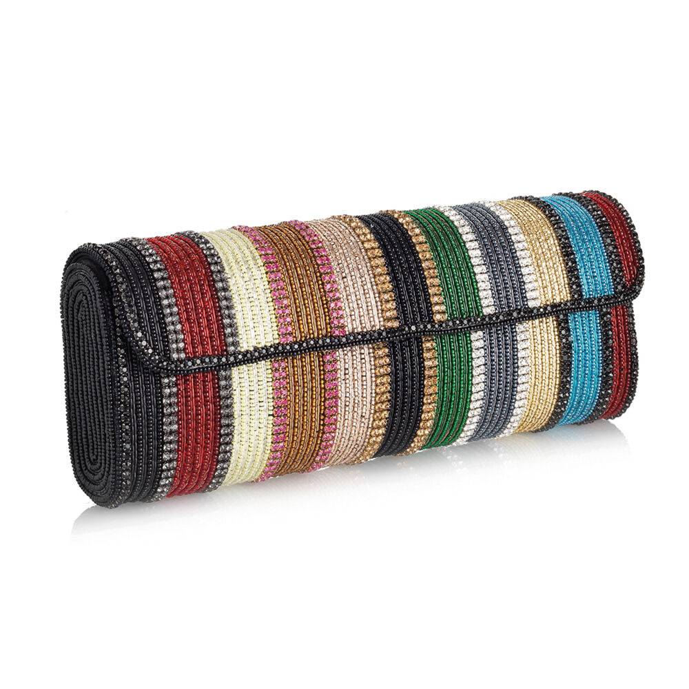 Ottaviani Clutch con strass e perline