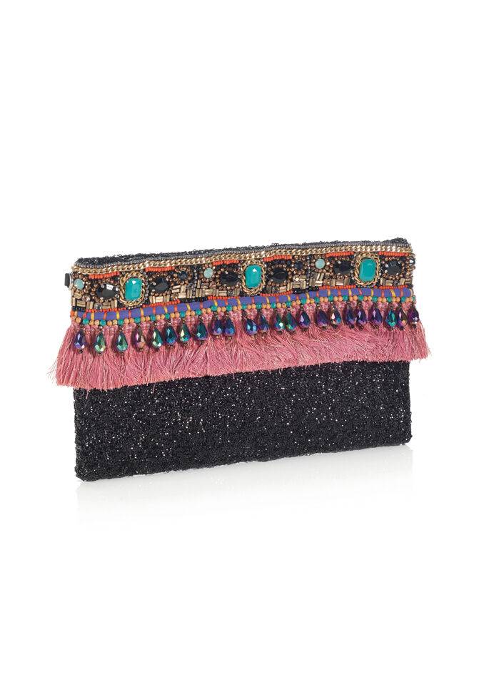 Ottaviani Clutch Con Strass E Perline