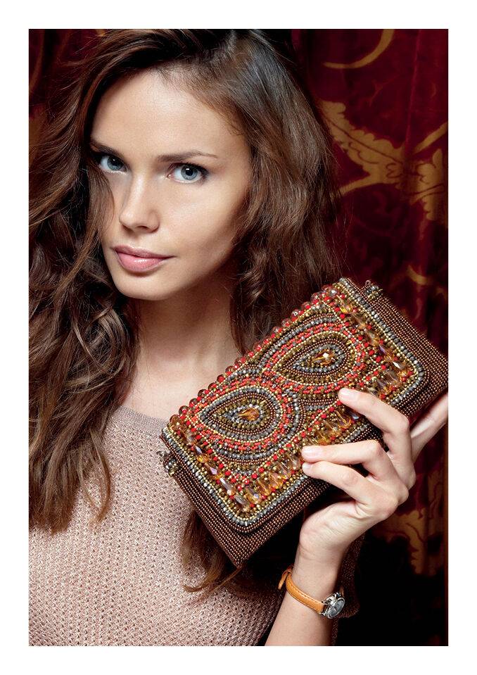 Ottaviani Clutch Con Strass E Perline