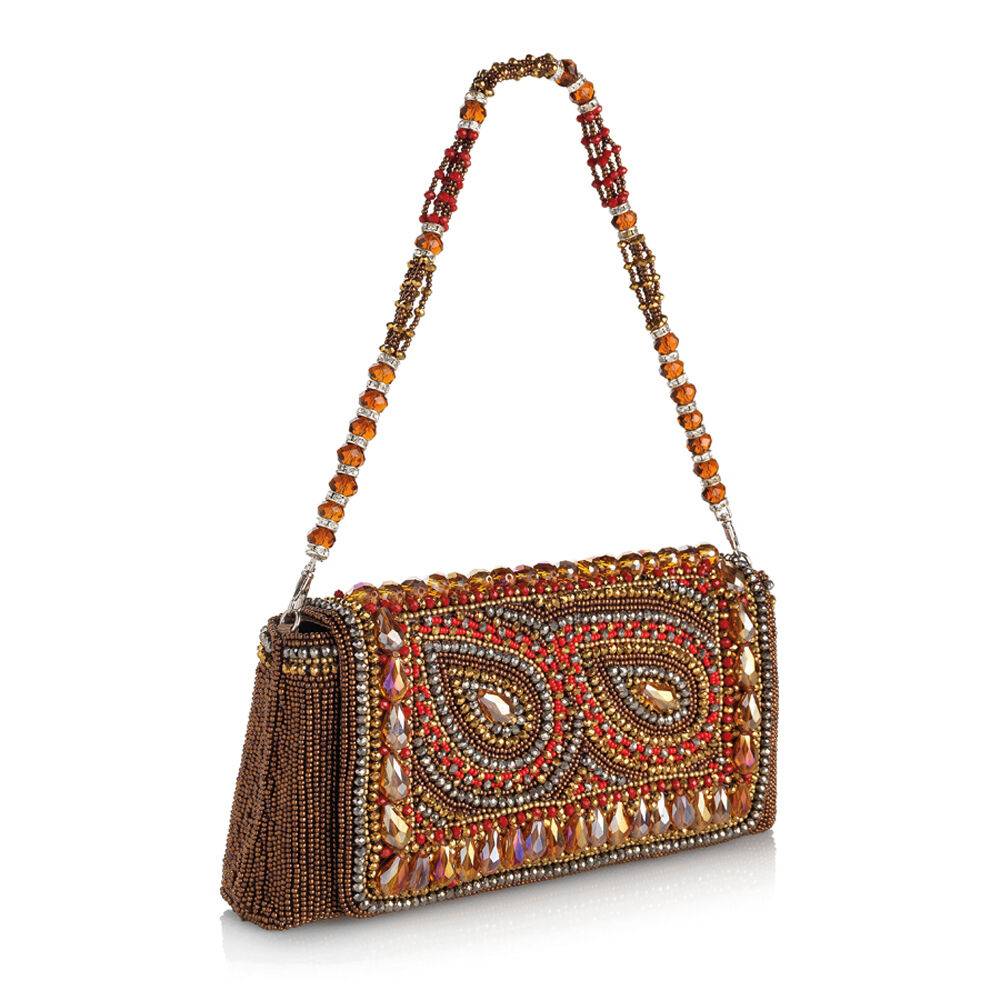 Ottaviani Clutch con strass e perline