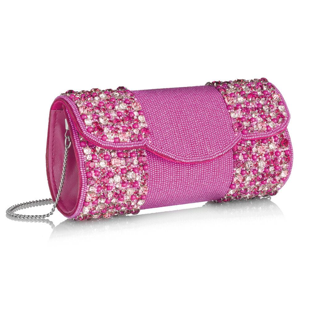 Ottaviani Clutch con strass e perline