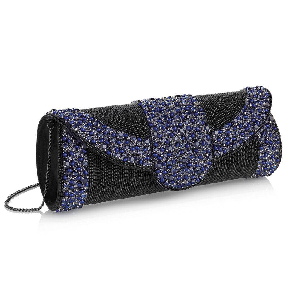Ottaviani Clutch con strass e perline