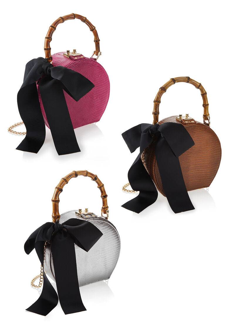 Ottaviani Clutch In Ecopelle Con Fiocco In Stoffa