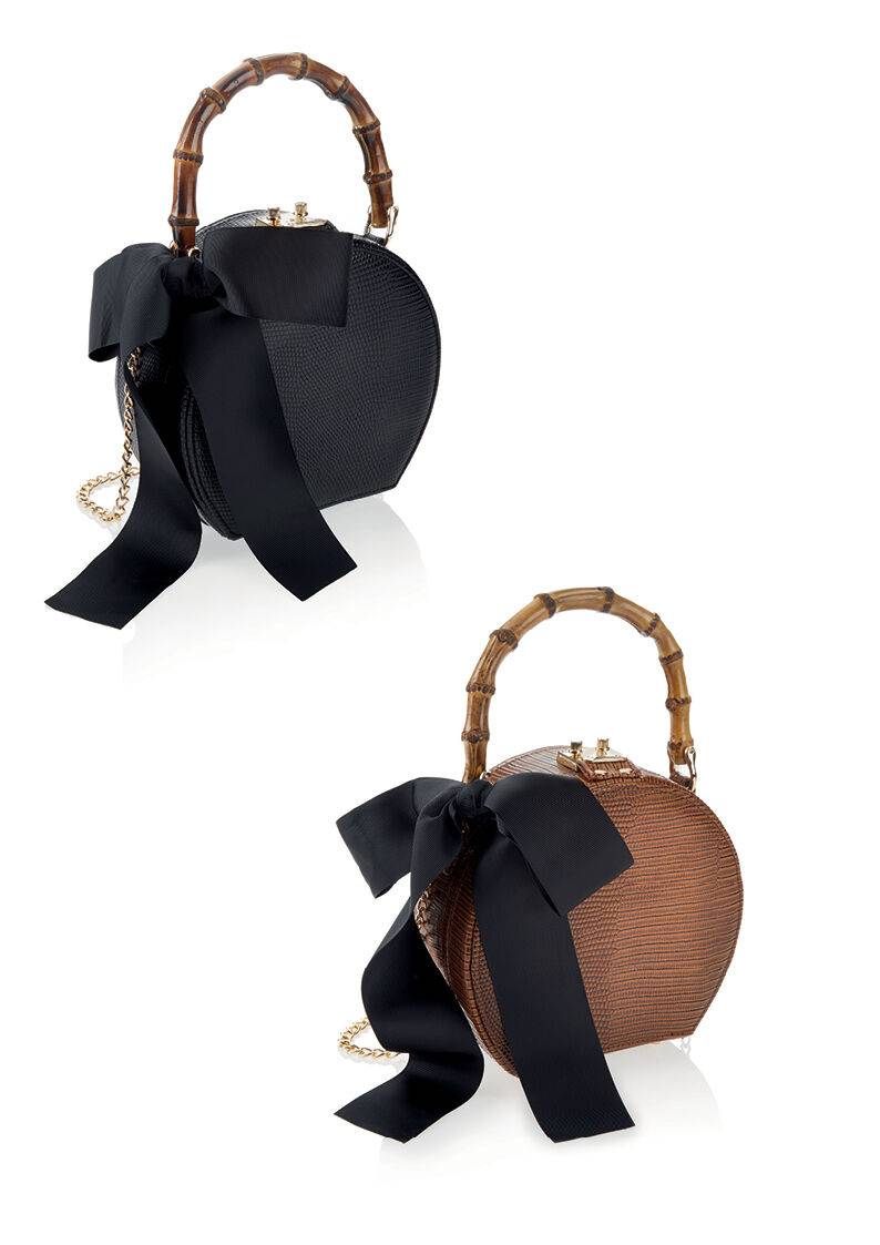 Ottaviani Clutch In Ecopelle Con Fiocco In Stoffa