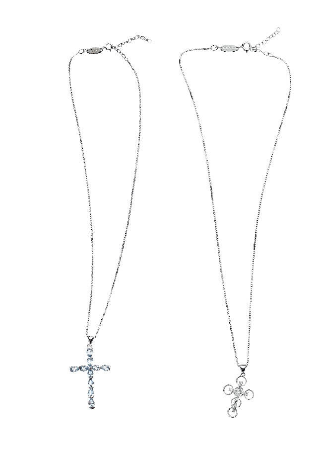 Ottaviani Collana Arg. "croce Acquamarina"