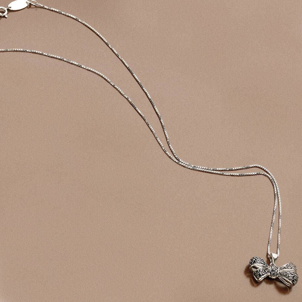 Ottaviani Collana arg. "papillon" noir