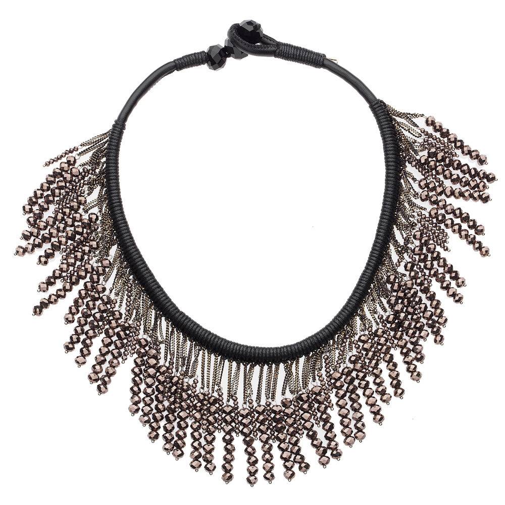 Ottaviani Collana con cristalli,resina e strass