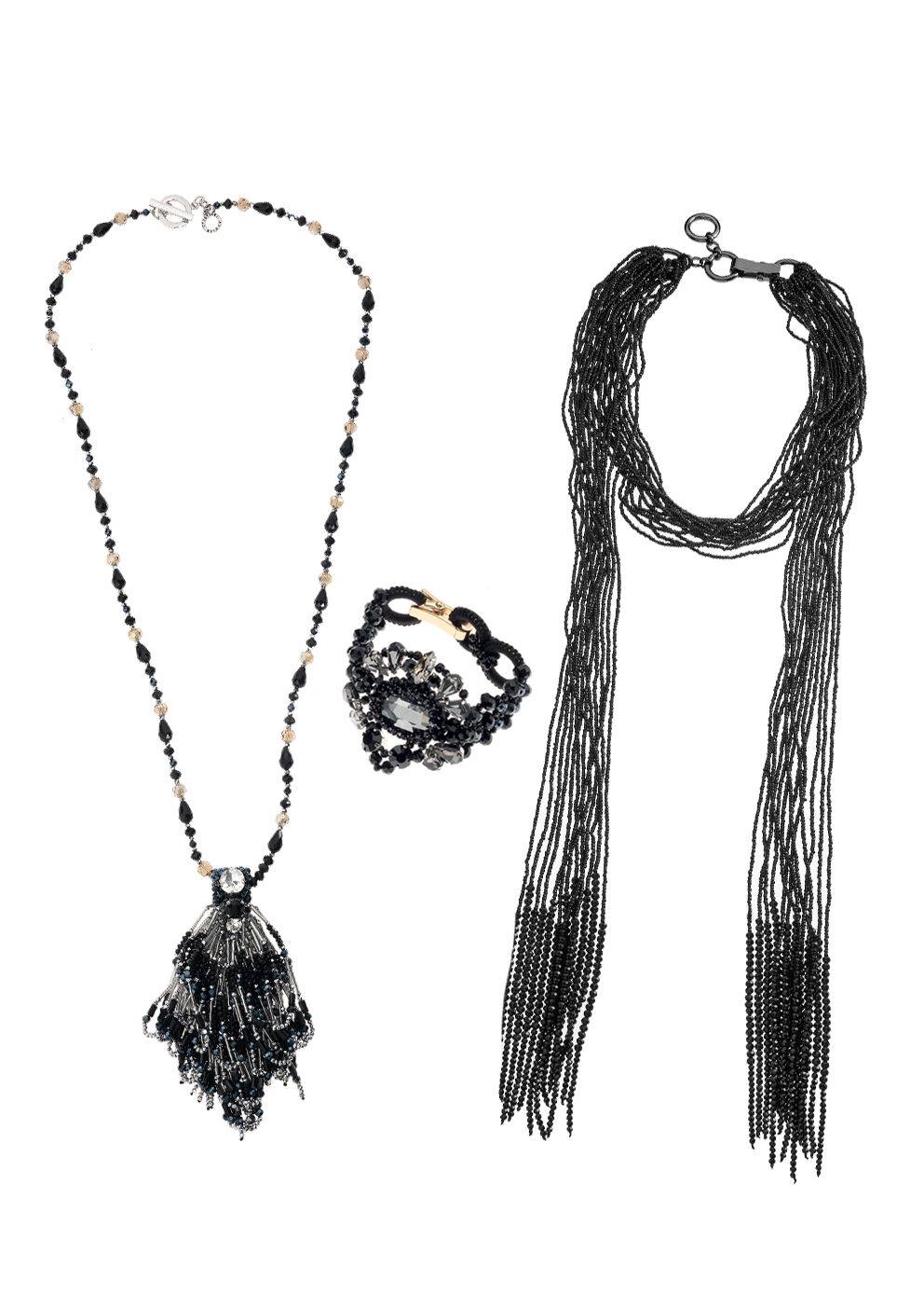 Ottaviani Collana Con Cristalli,strass E Perline