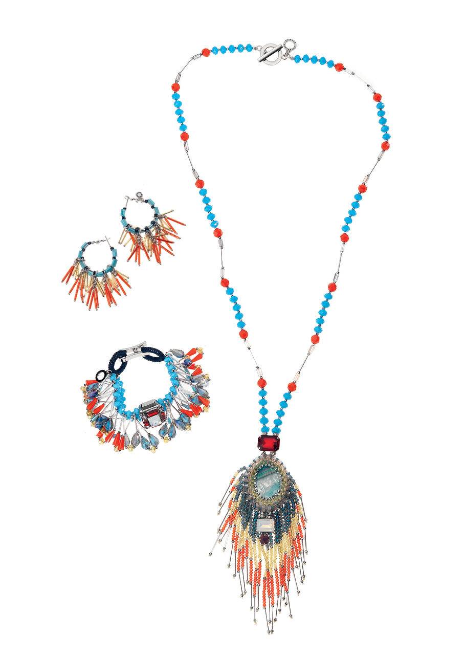 Ottaviani Collana Con Cristalli,strass E Perline