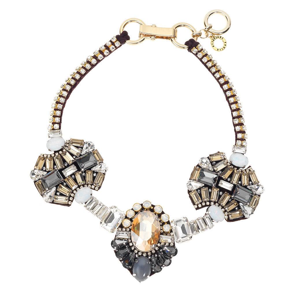 Ottaviani Collana con cristalli,strass e perline