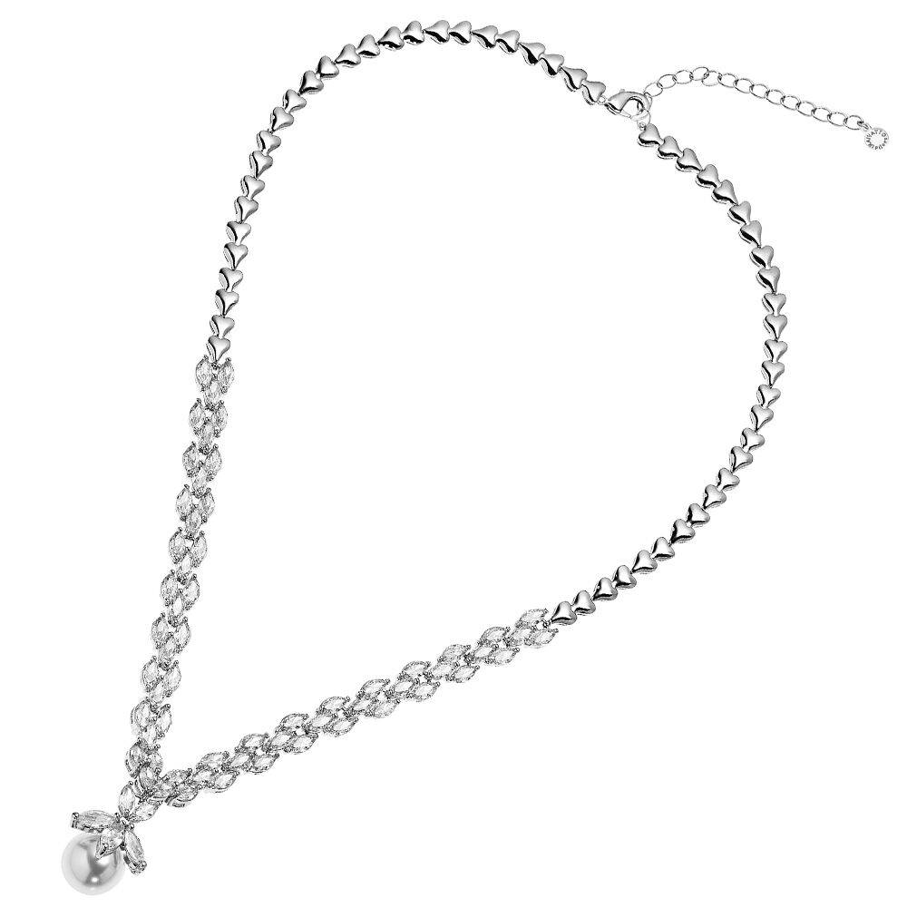 Ottaviani Collana Con Cubic Zirconia E Perla