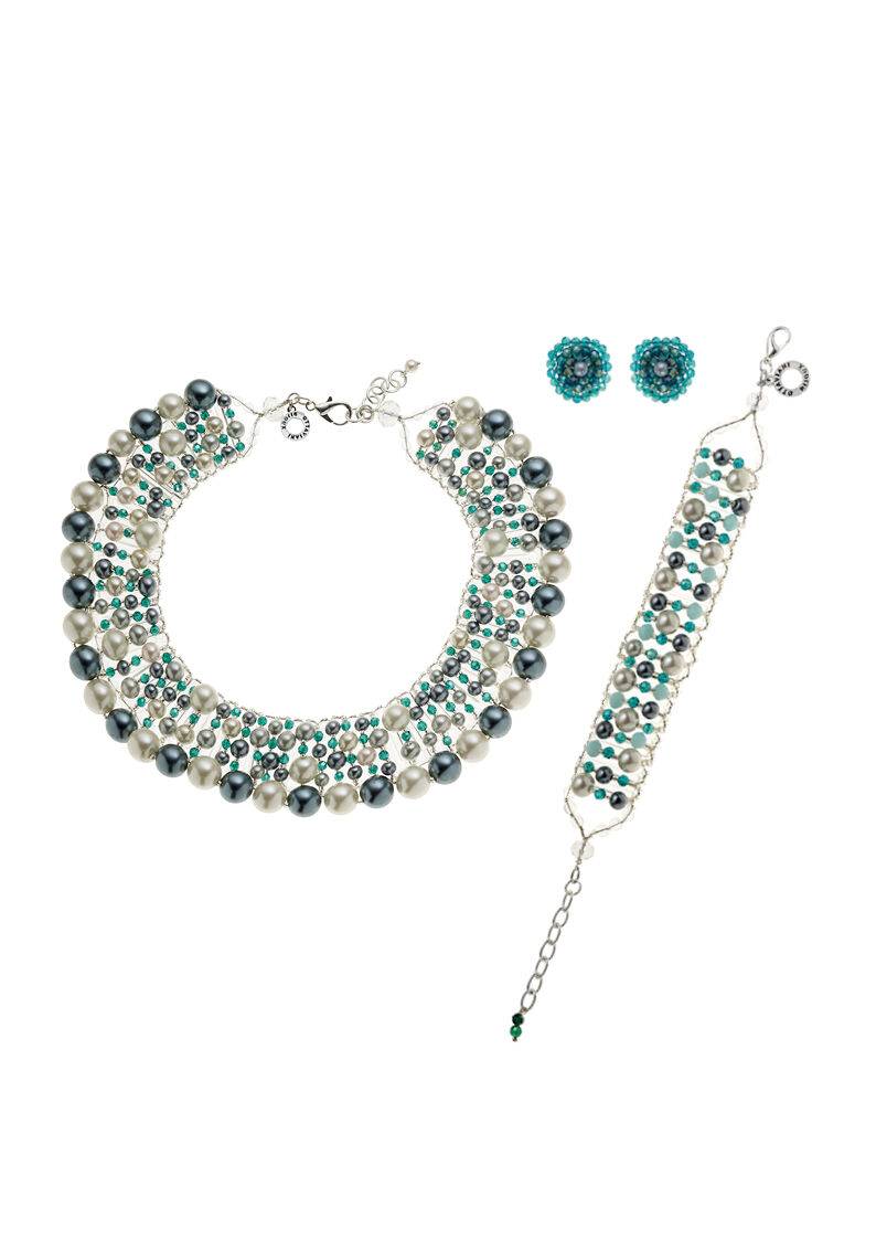 Ottaviani Collana Con Perle E Cristalli